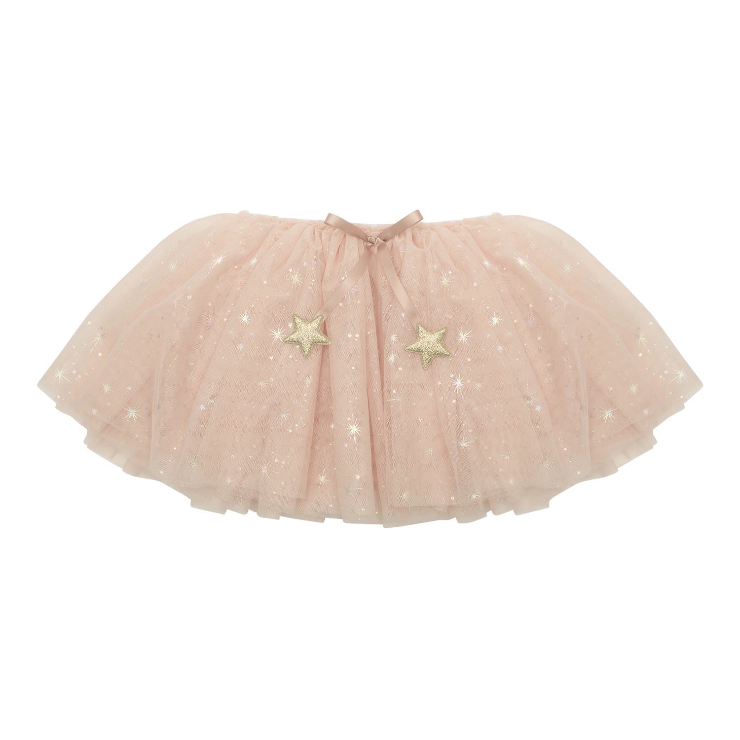 Tylskørt - Lyserød med glimmerstjerner