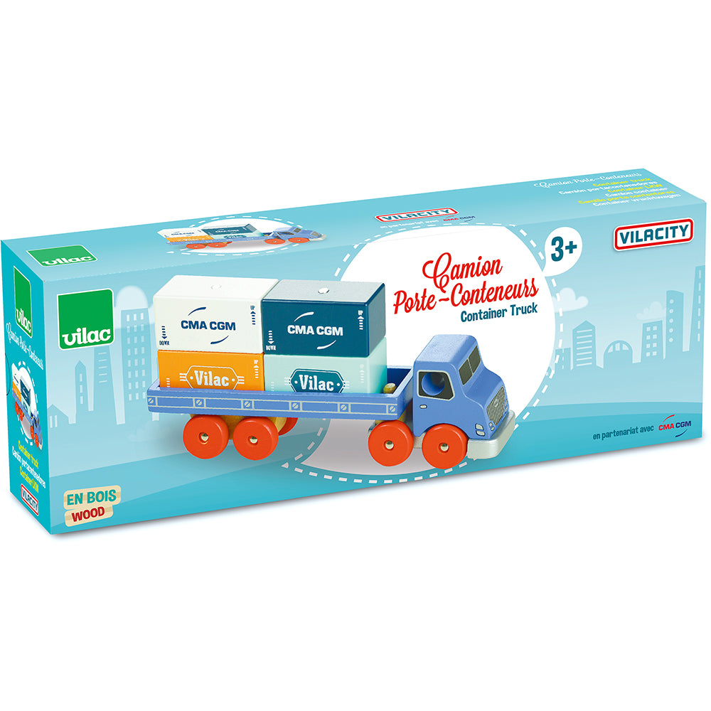 Containerlastbil i træ