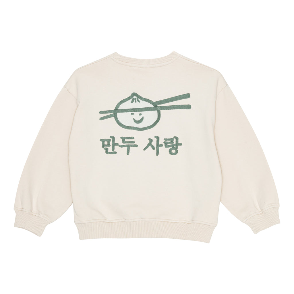 Norah Sweatshirt med broderi - Rainy Day