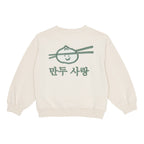 Norah Sweatshirt med broderi - Rainy Day