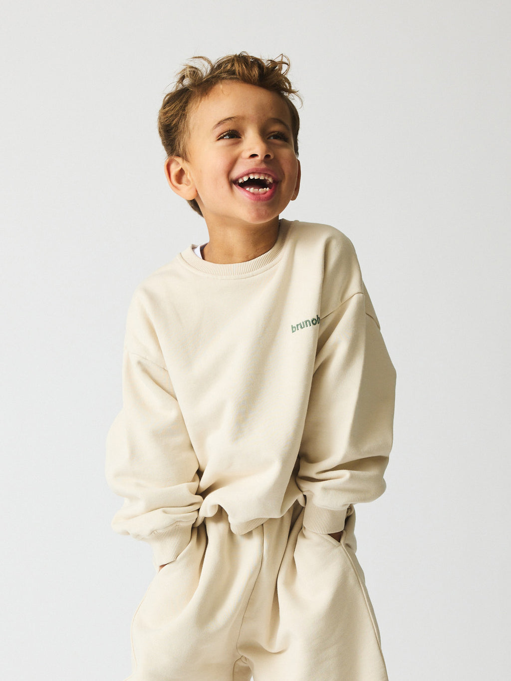 Norah Sweatshirt med broderi - Rainy Day