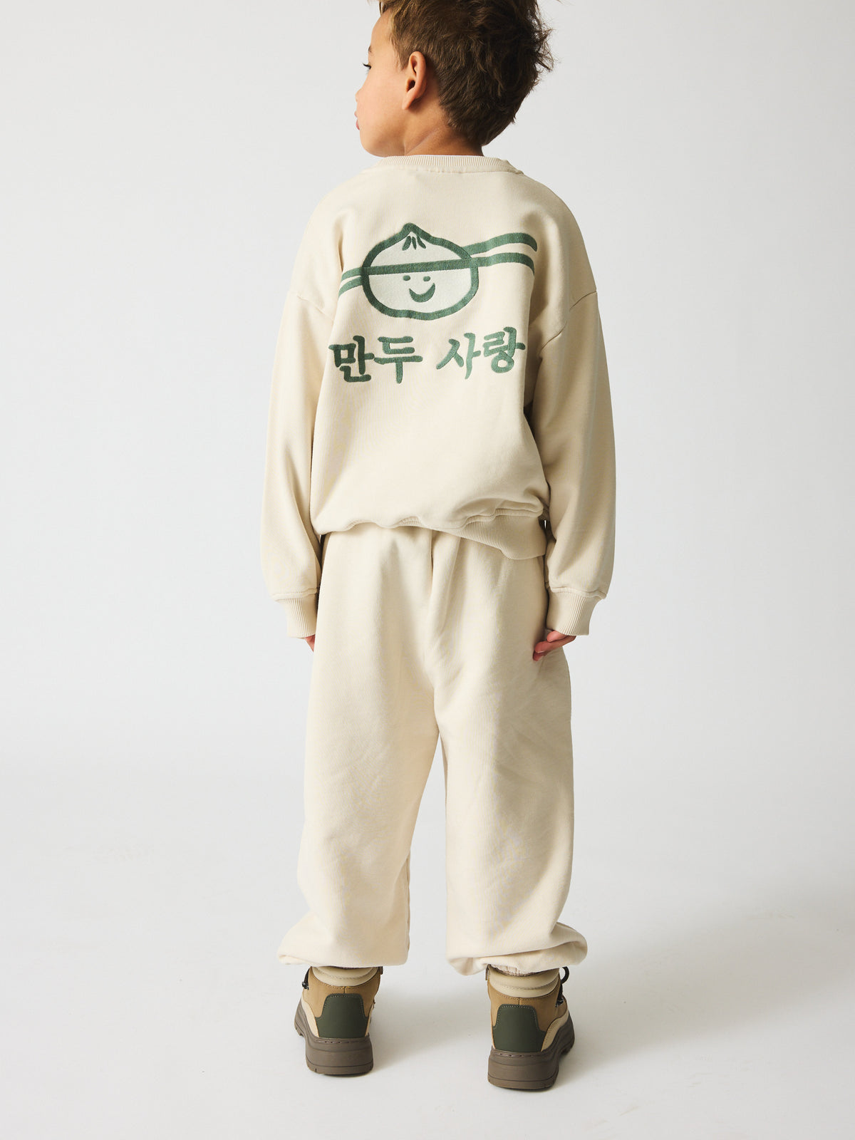 Norah Sweatshirt med broderi - Rainy Day