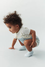 Baby Pointelle body kortærmet - Ecru