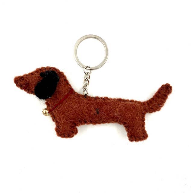 Nøglering brun gravhund