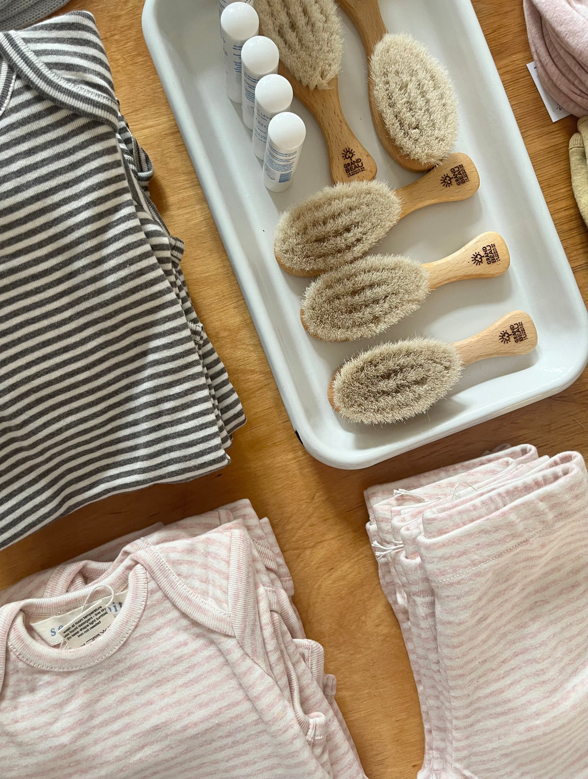 Serendipity baby body - Orchid/Offwhite