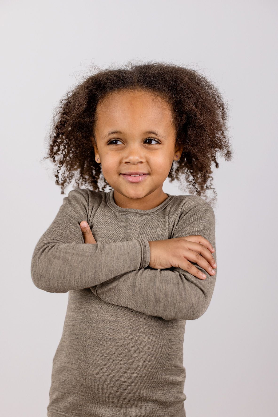 Langærmet bluse - Walnut