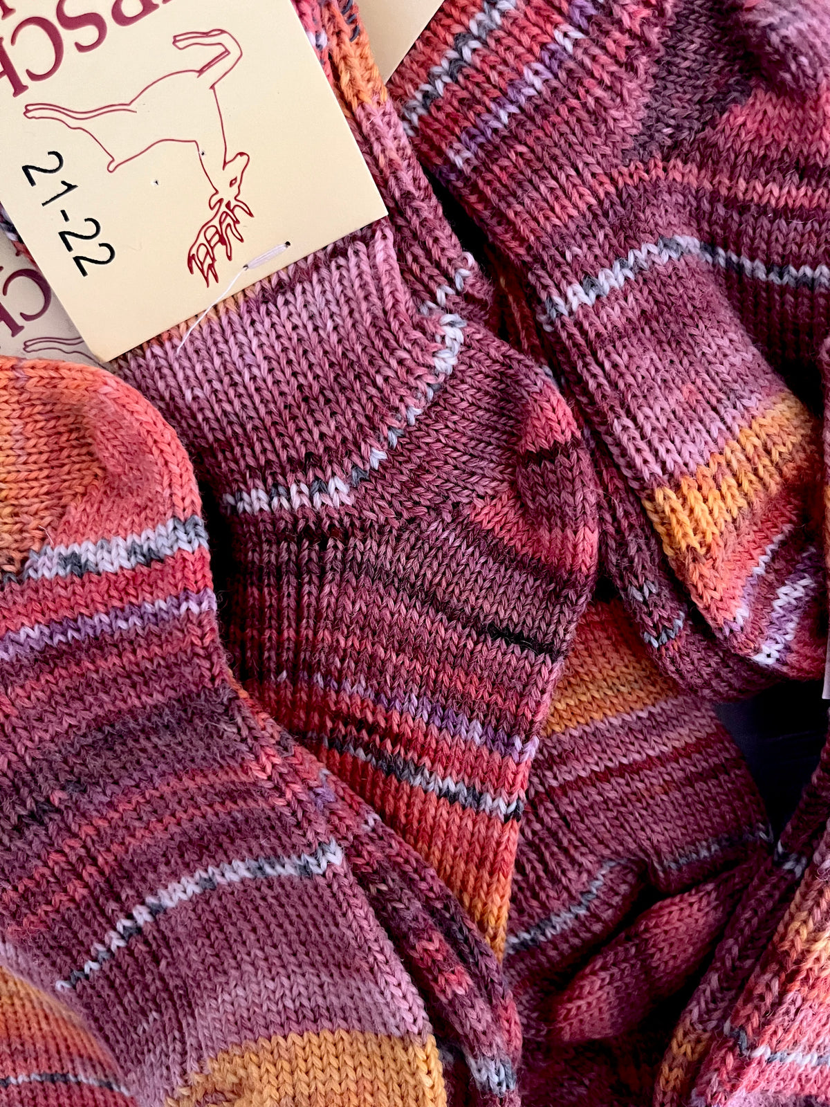 Hirsch uldsokker - Pink Melange