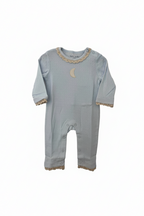 Baby Pyjamas med broderi - Lyseblå