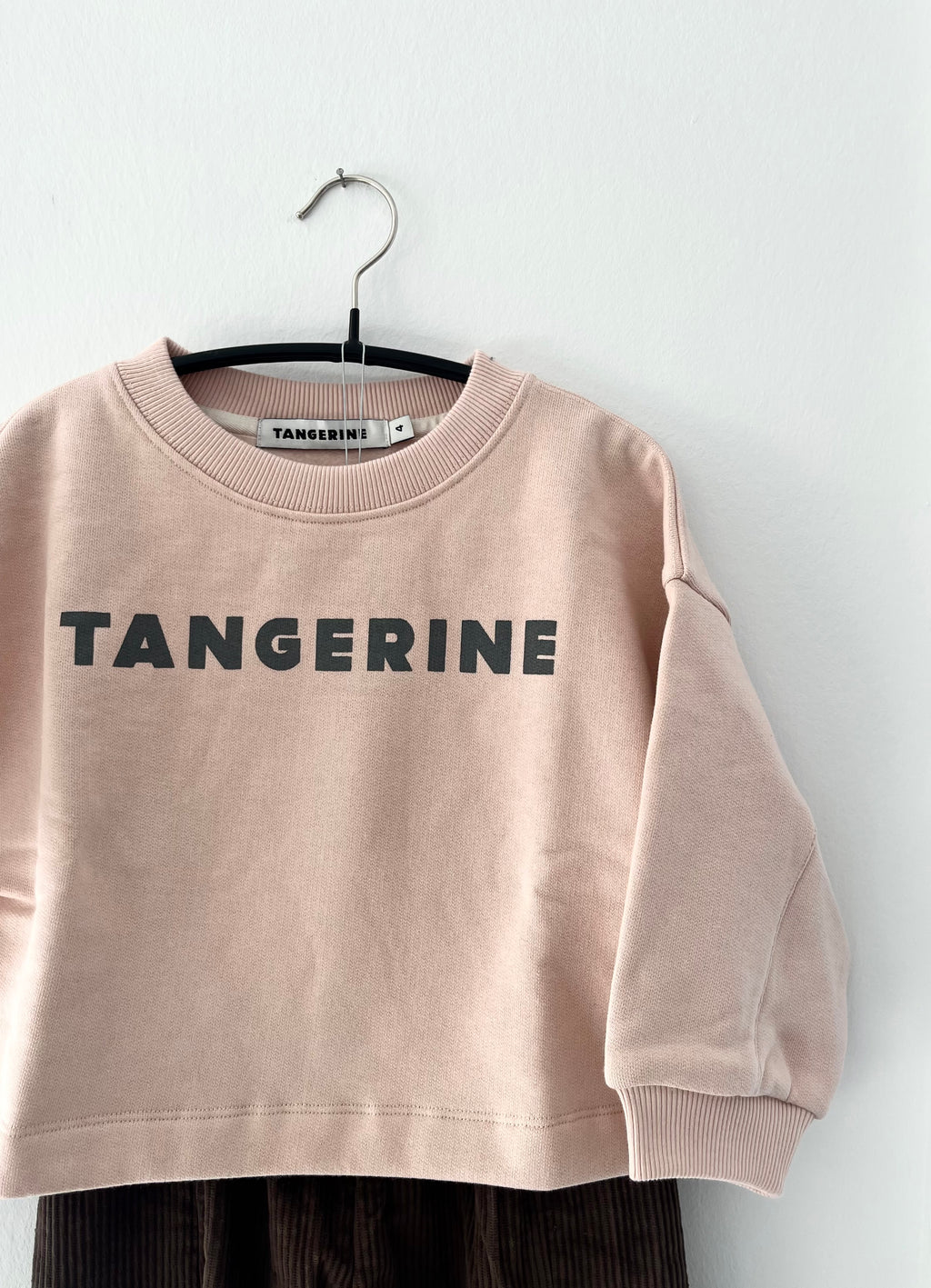 Tangerine Sweatshirt med Print - Lyserød