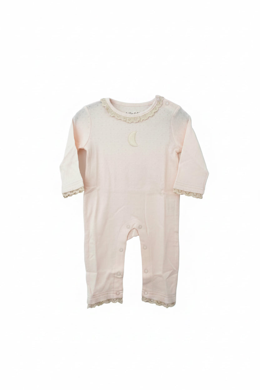 Baby Pyjamas med broderi - Lyserød