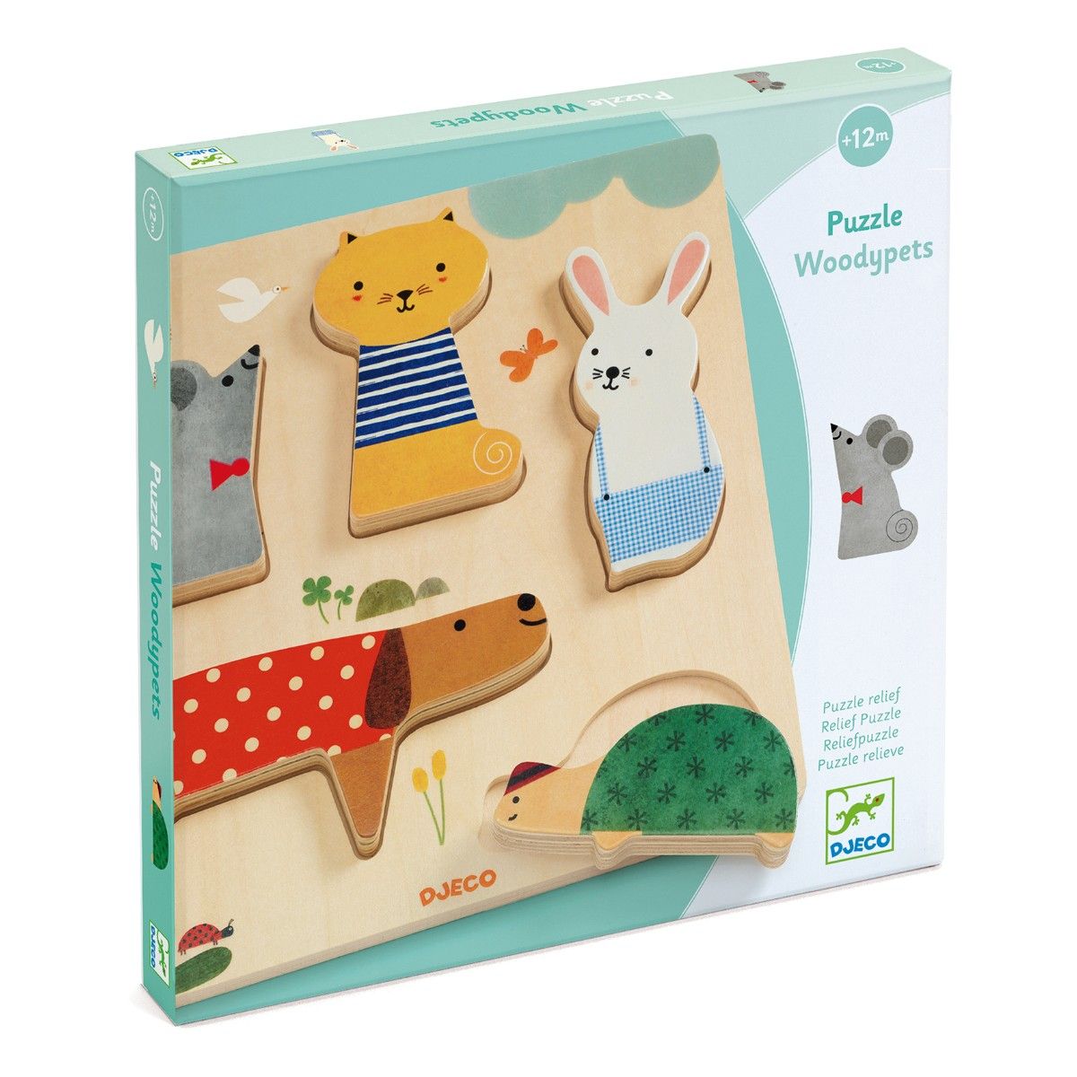 Træpuslespil med dyr