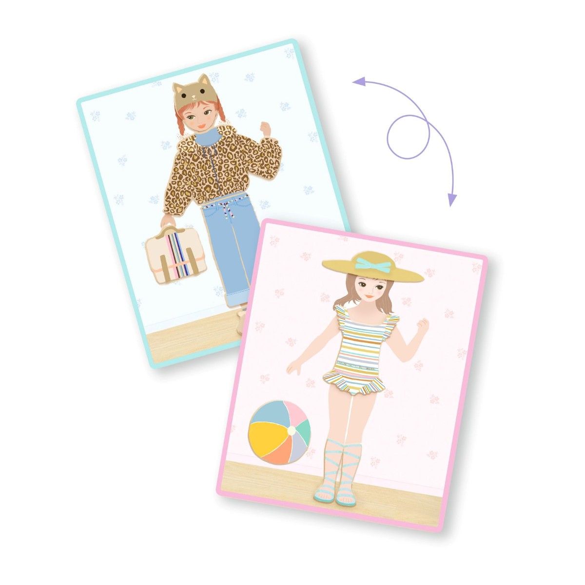 Magnetæske med påklædningsdukker