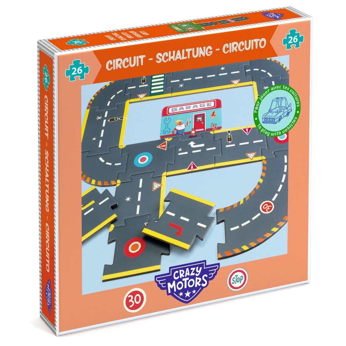 Crazy motor vej puslespil