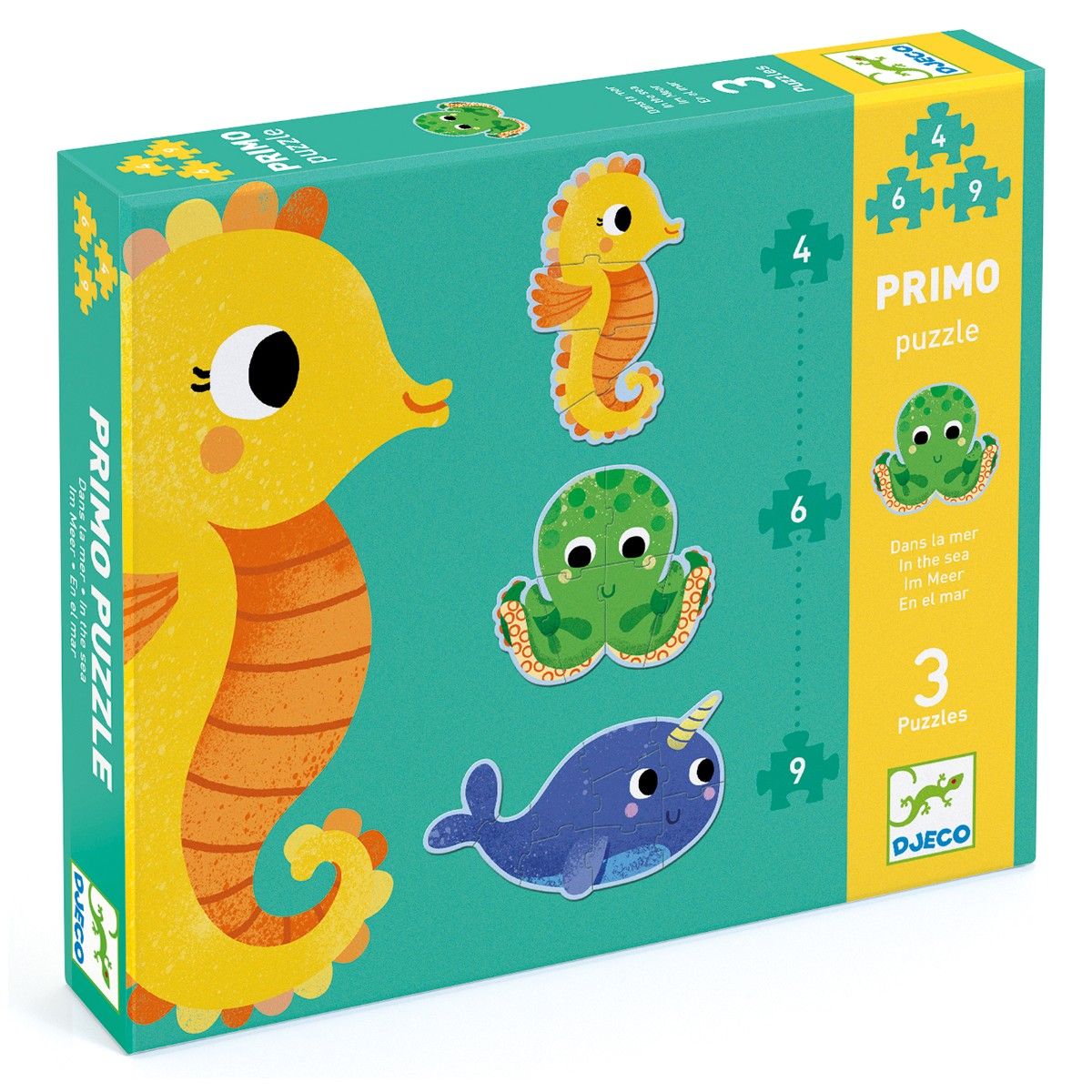 3 x puslespil - Havets dyr