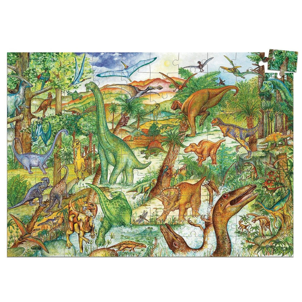 Puslespil - Dinosaur Verden 100 brikker