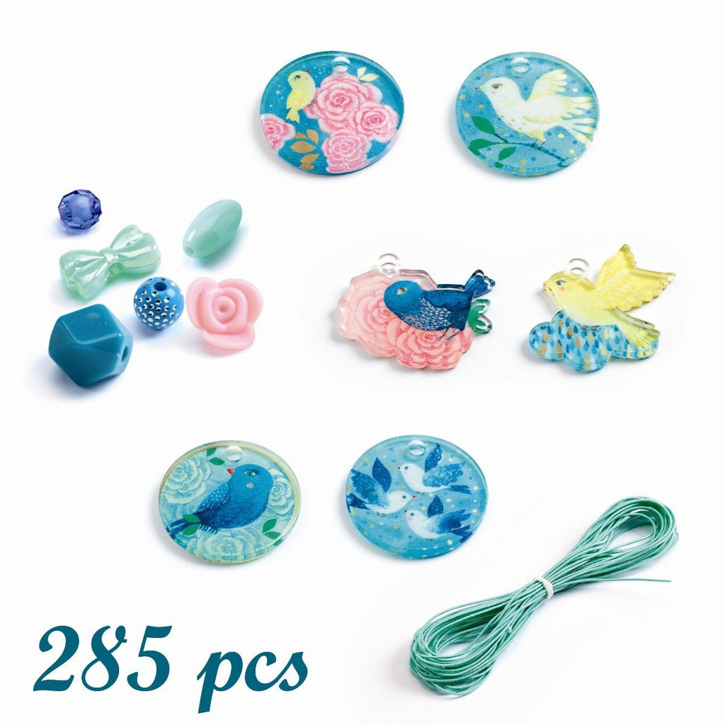 Perlesæt med plastikperler - Fugle