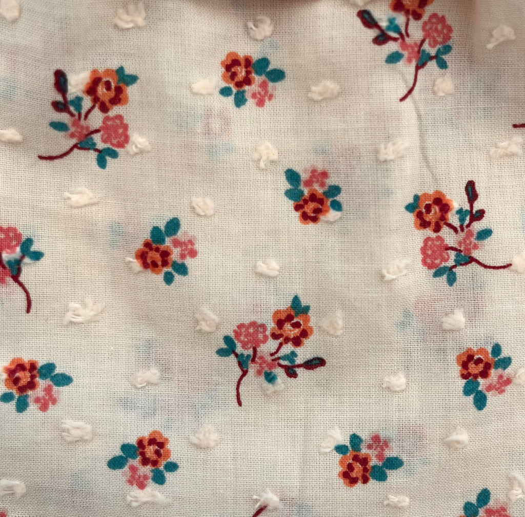 Dukkedragt - Rosa med blomster