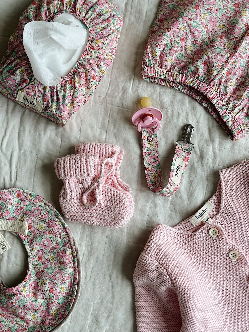 Pacifier clip - Pink betsy