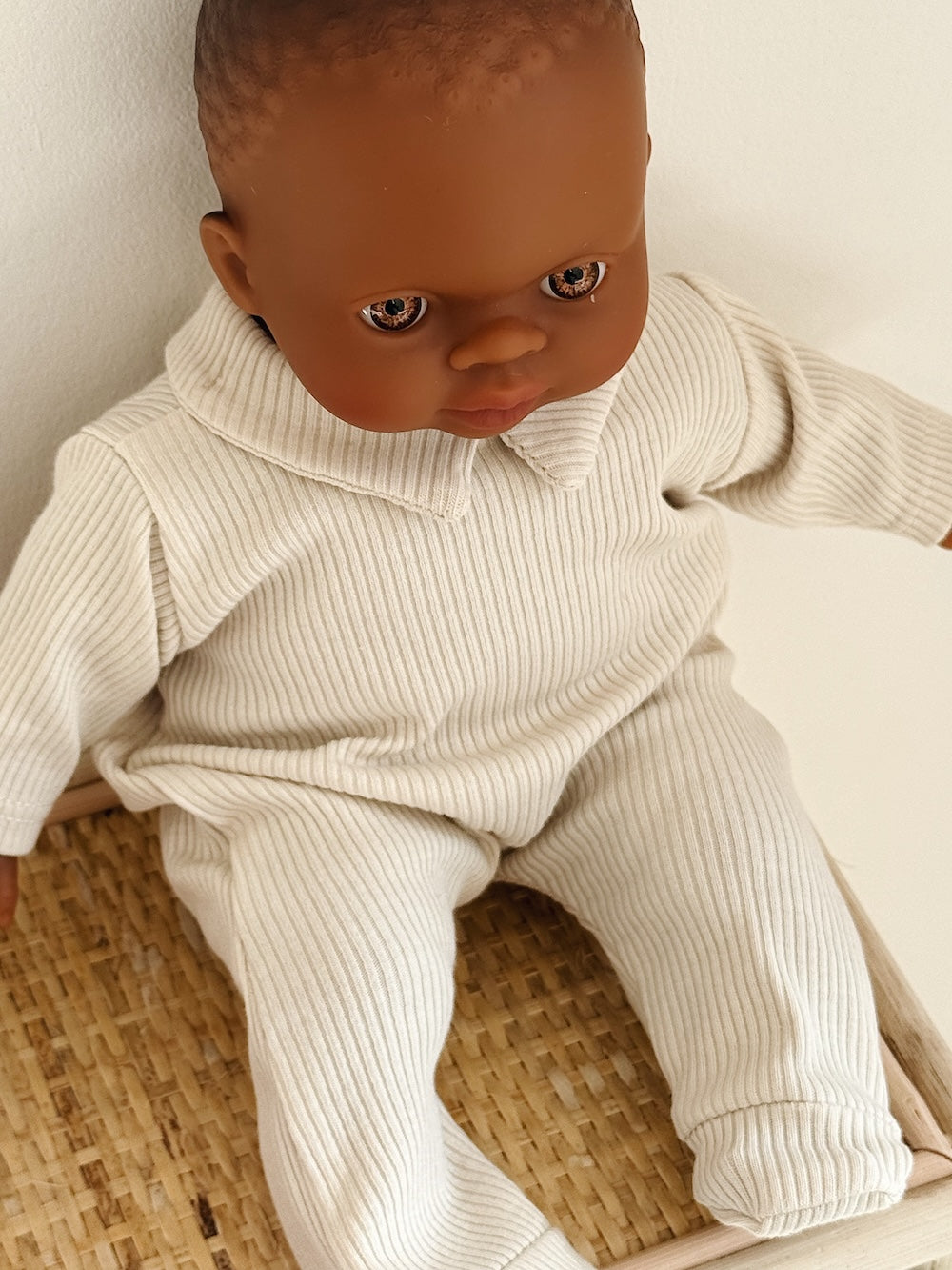 Dukke natdragt m. fødder - Sand