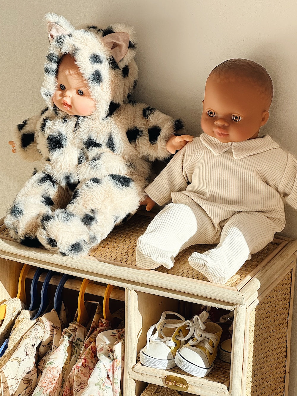 Dukke natdragt m. fødder - Sand