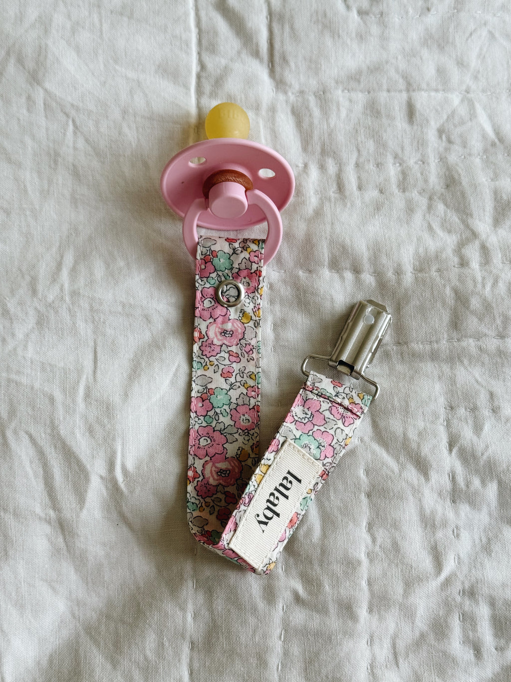 Pacifier clip - Pink betsy