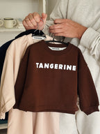 Tangerine Sweatshirt med print - Brun