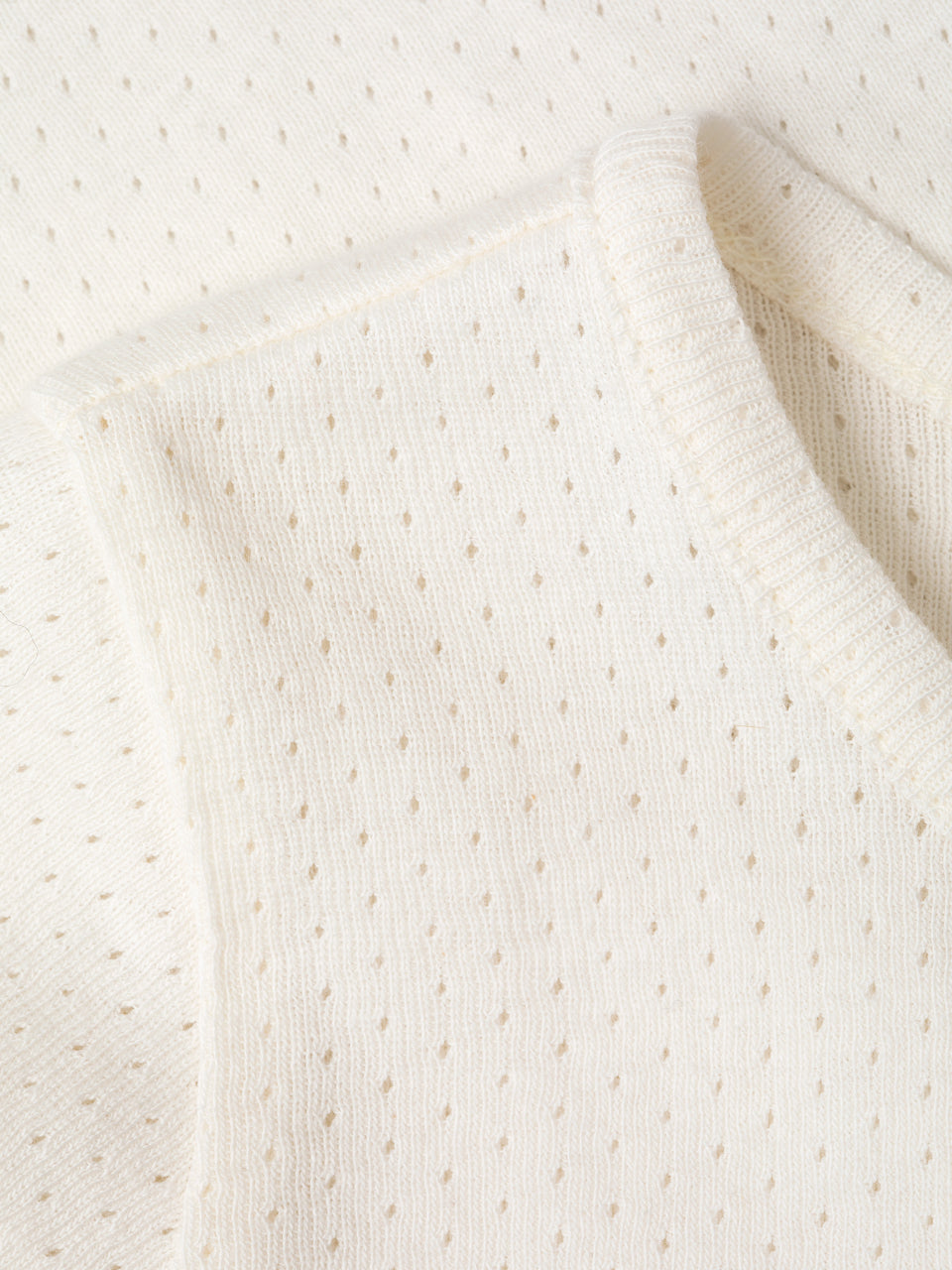 Serendipity Langærmet bluse - Pointelle Offwhite