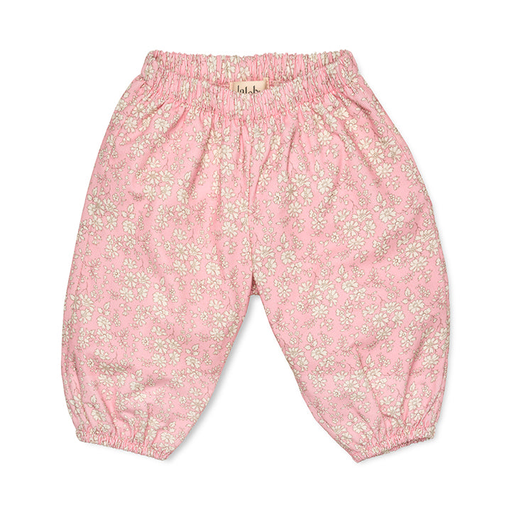 Lalaby pixi pants - Pink flower cord