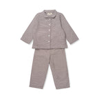 Classic pyjamas - tiny check brown
