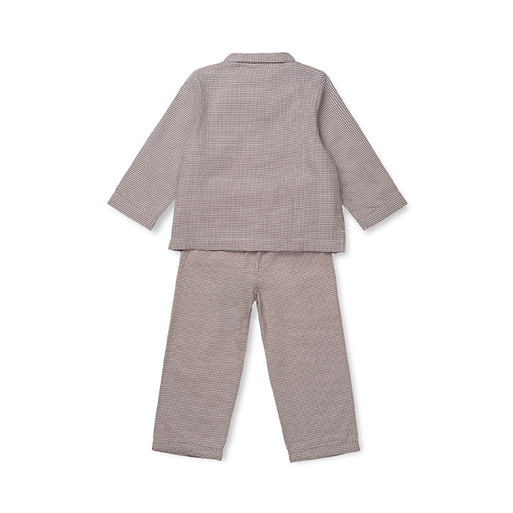 Classic pyjamas - tiny check brown