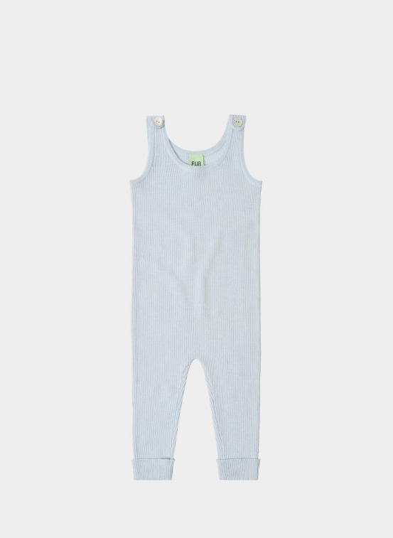 Baby rib overall - Baby blue