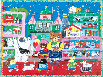 Miniature puslespil - Bamselandsbyen