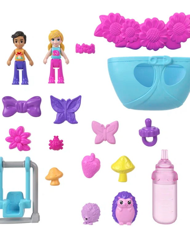 Polly Pocket Pindsvinemor og baby