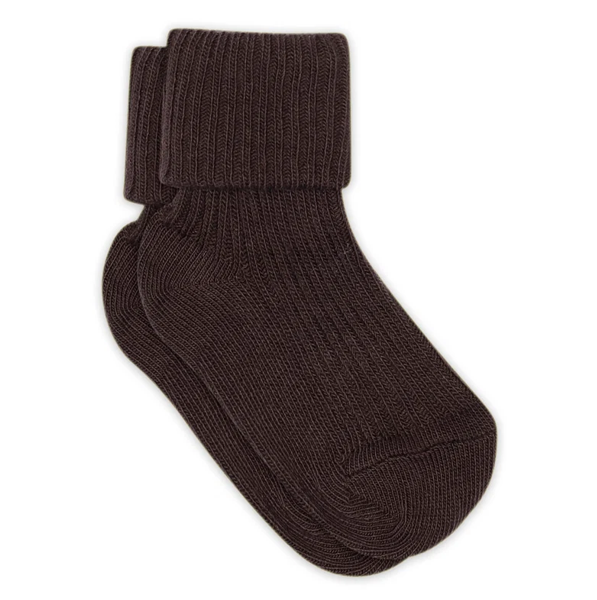 MP Denmark Babystrømper i bomuld - Dark Brown