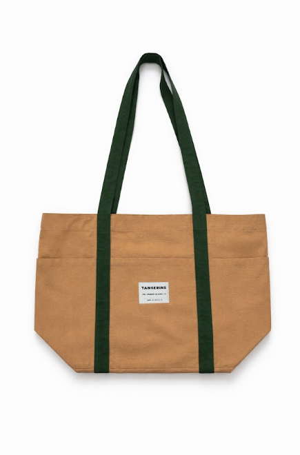 Tangerine Kanvas Tote Bag - 6 Lommer
