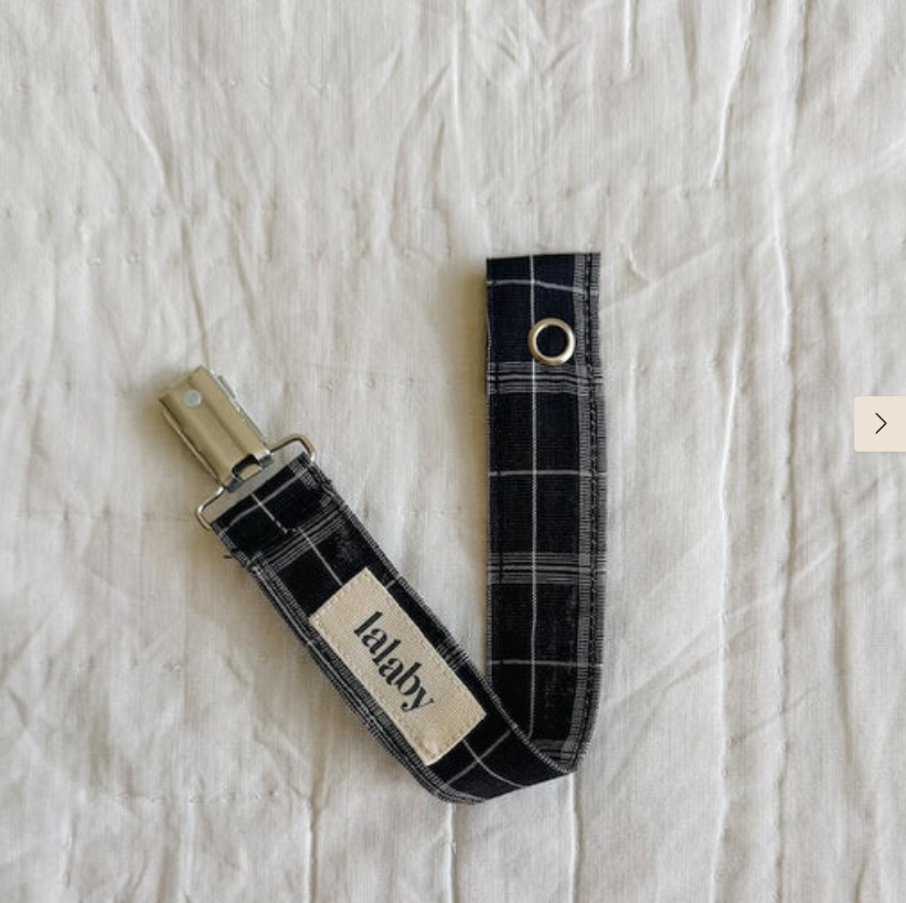 Pacifier clip - Blue check