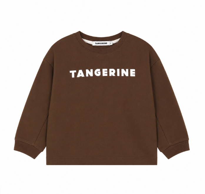 Tangerine Sweatshirt med print - Brun