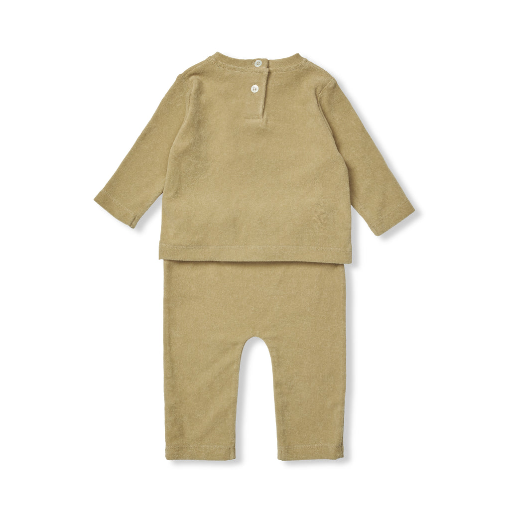 Terry baby set - Pistachio