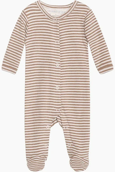 Newborn stripe suit - Accorn/offwhite