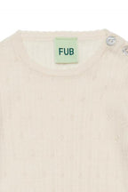FUB Baby Pointelle Body i merinould - Ecru