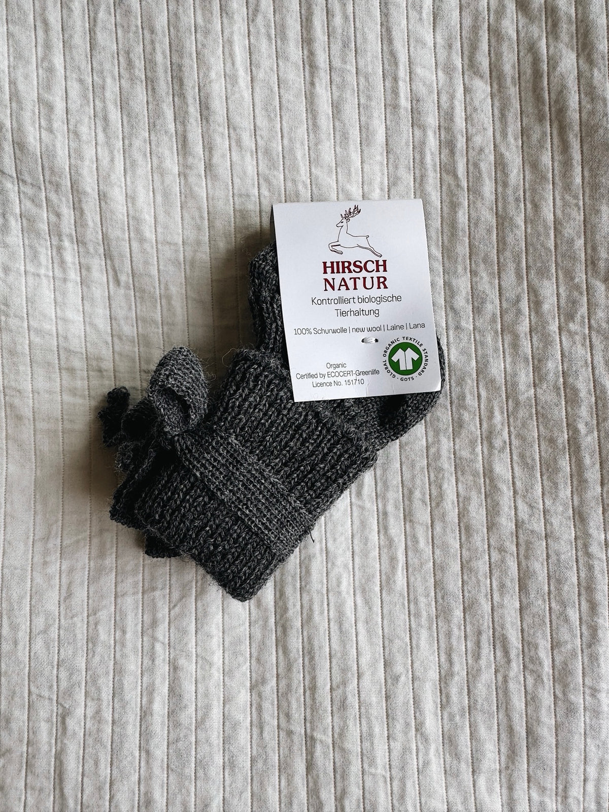 Hirsch Newborn uldfutter Grå