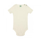 Baby Pointelle body kortærmet - Ecru