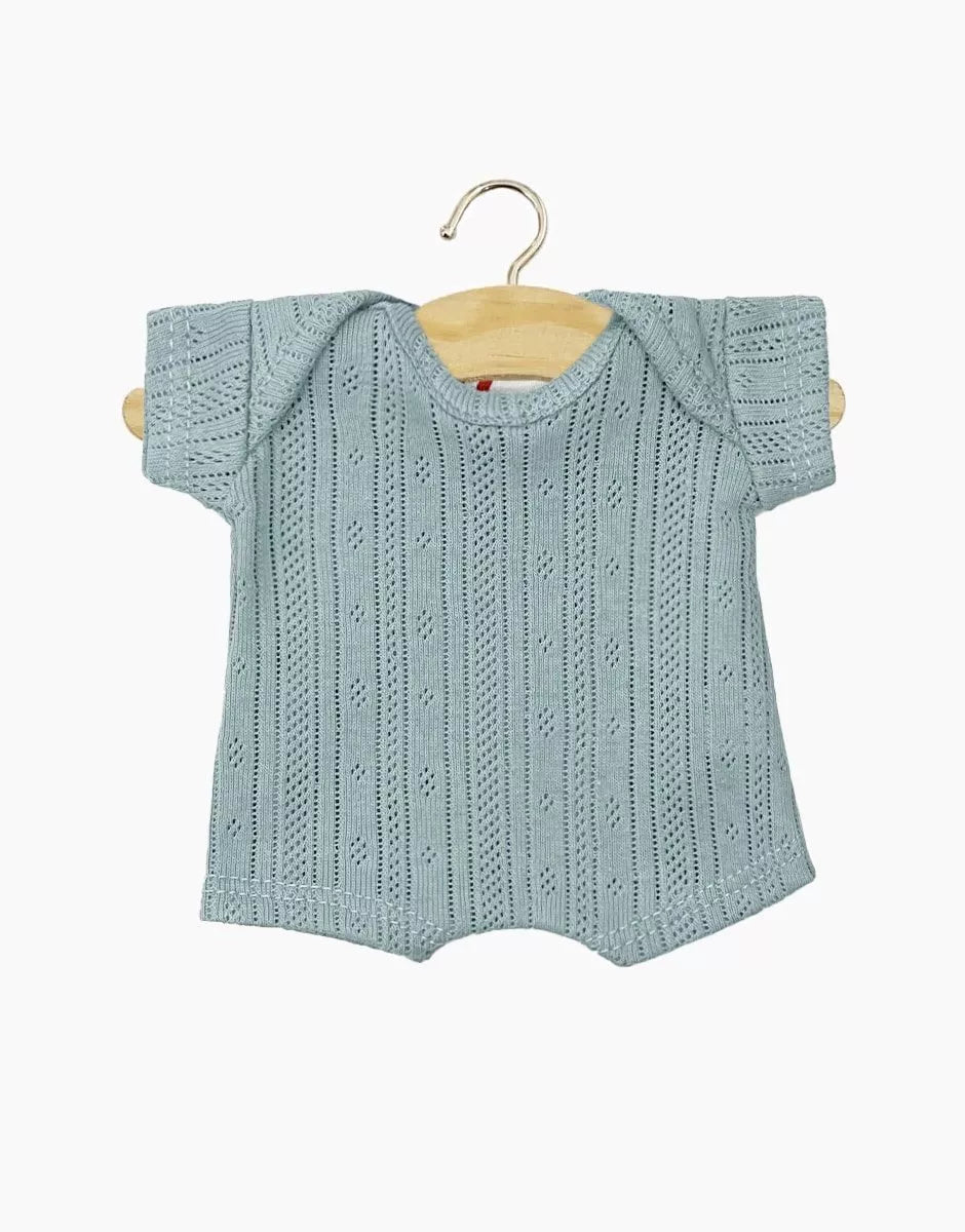Dukke pointelle body - Blå