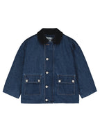 Tangerine Denim Jakke med Fløjlskrave
