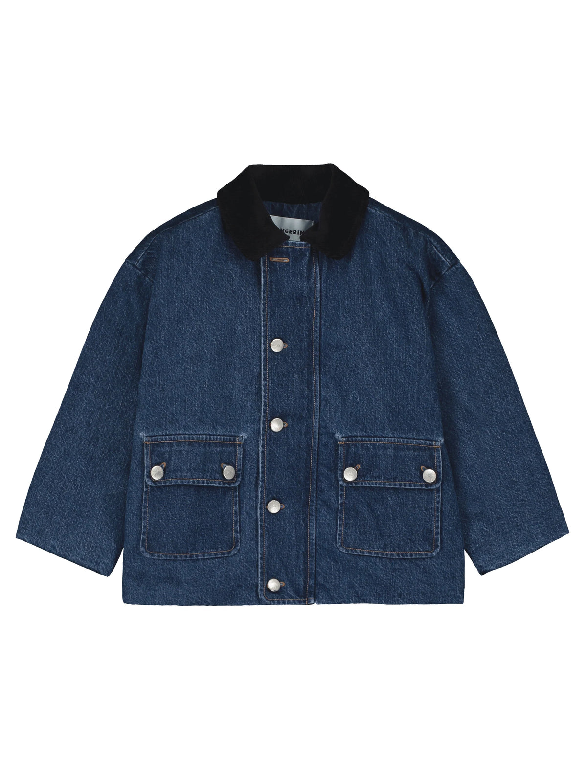 Tangerine Denim Jakke med Fløjlskrave