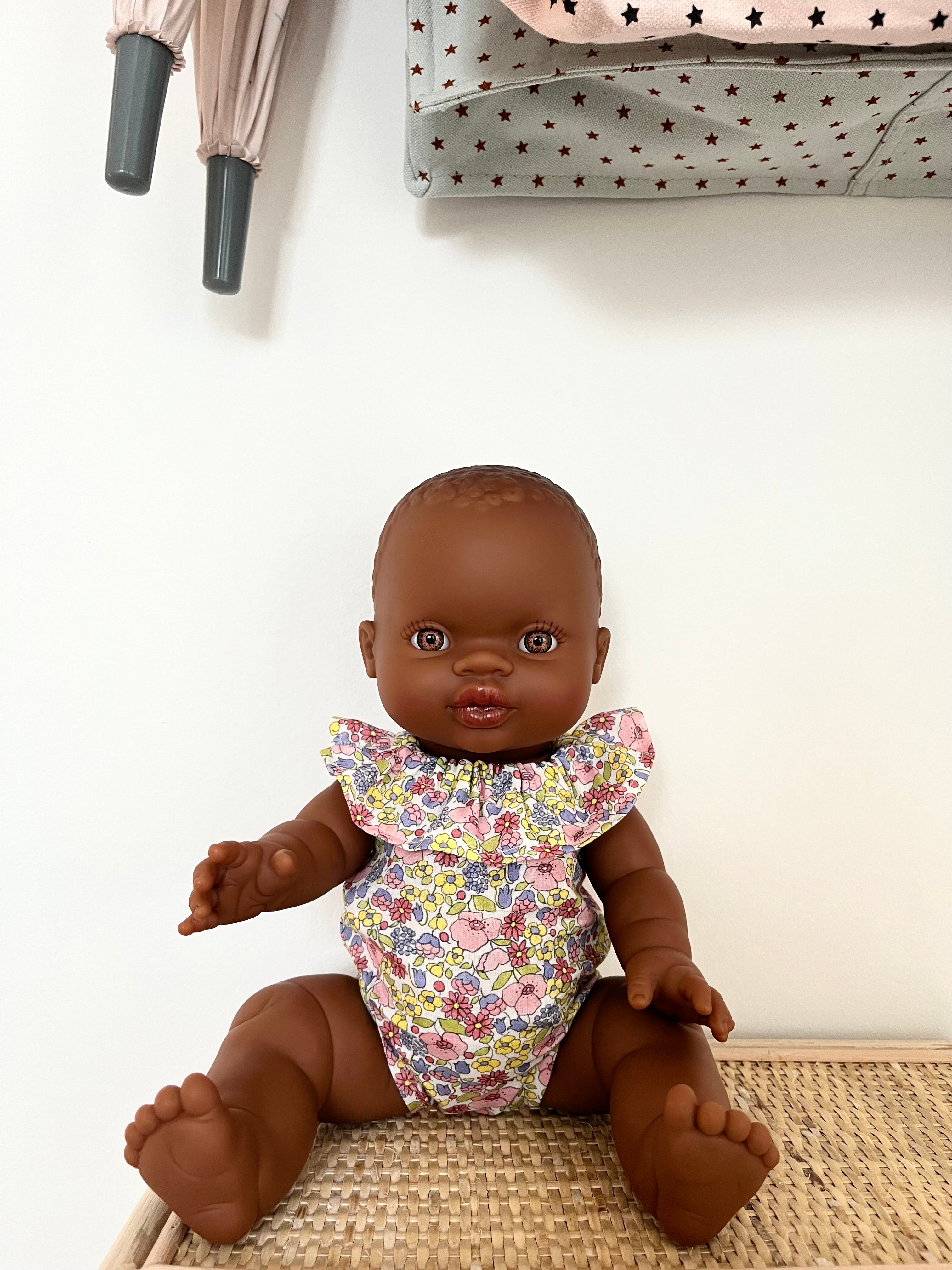 Dukkedragt - Lyserød/Lilla blomst