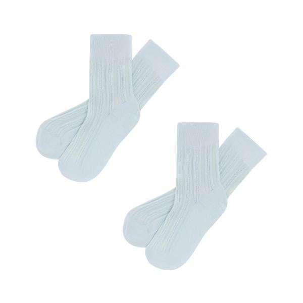 FUB Pointelle sokker - Pale Blue