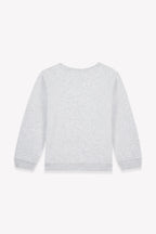 Bonton Smile Logoboy Sweatshirt med broderi - Lysegrå