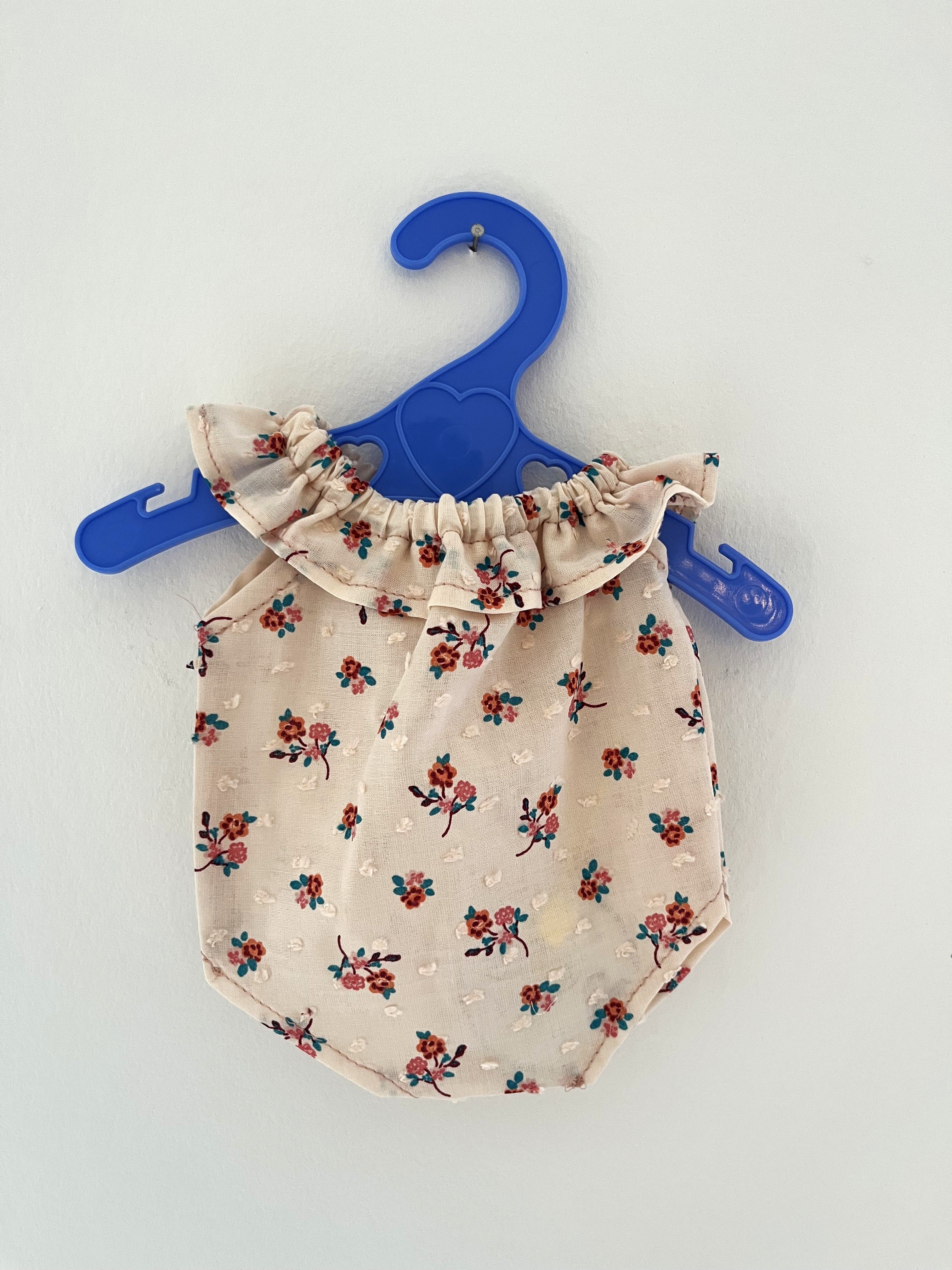 Dukkedragt - Rosa med blomster