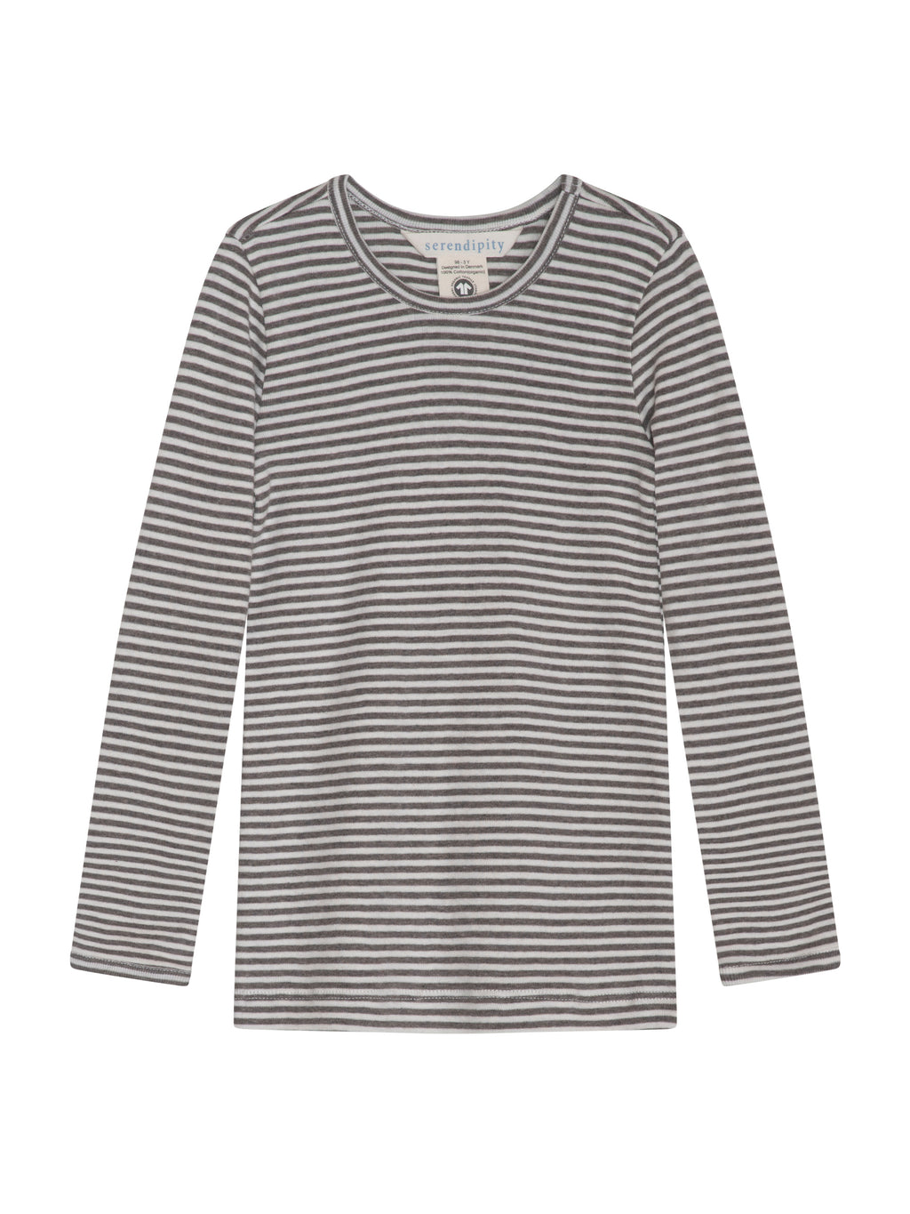 Serendipity langærmet t-shirt - Soil/Offwhite